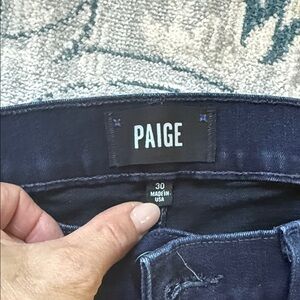 PAIGE Men's Navy Slim Jeans